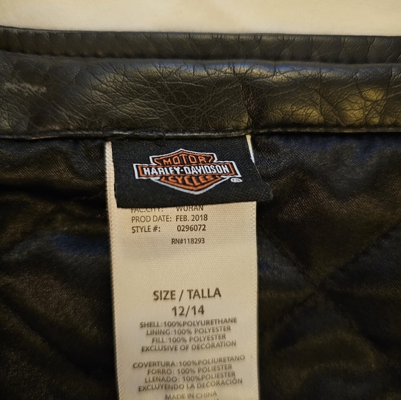 Harley Davidson youth 12/14 vest - Picture 6 of 7